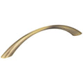 128mm Brushed Antique Brass Arched Kingsport Cabinet Pull