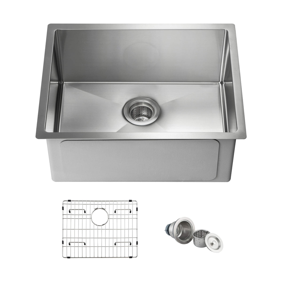 23" Undermount Single Bowl Stainless Steel Kitchen Sink