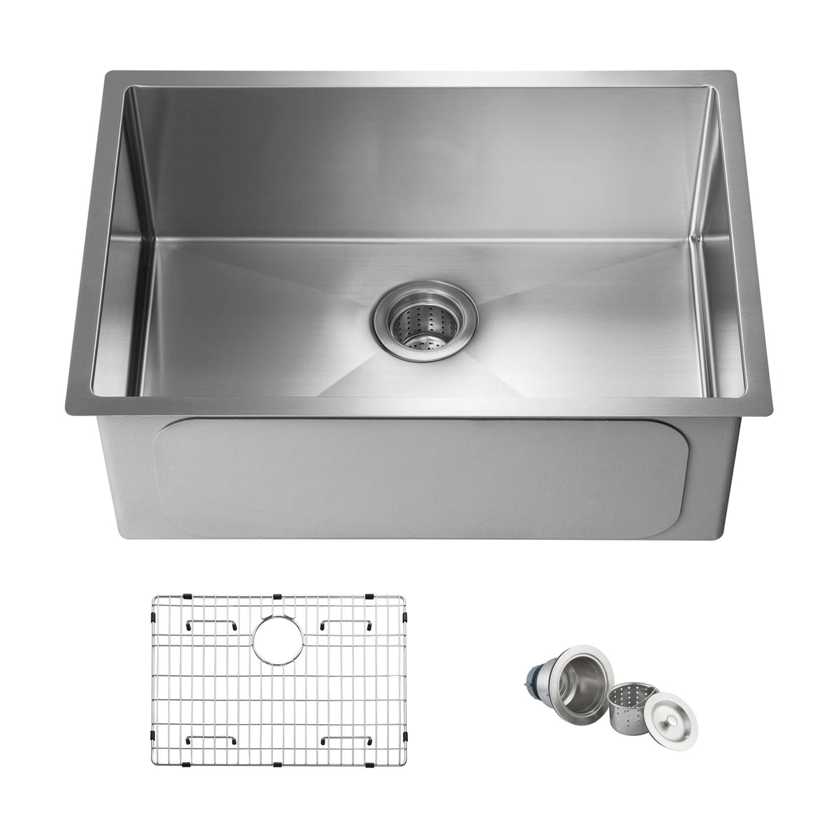 26" Undermount Single Bowl Stainless Steel Kitchen Sink
