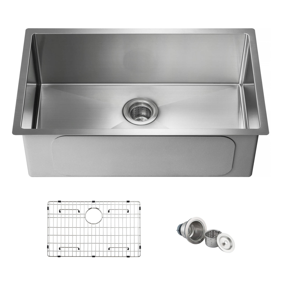 30" Undermount Single Bowl Stainless Steel Kitchen Sink