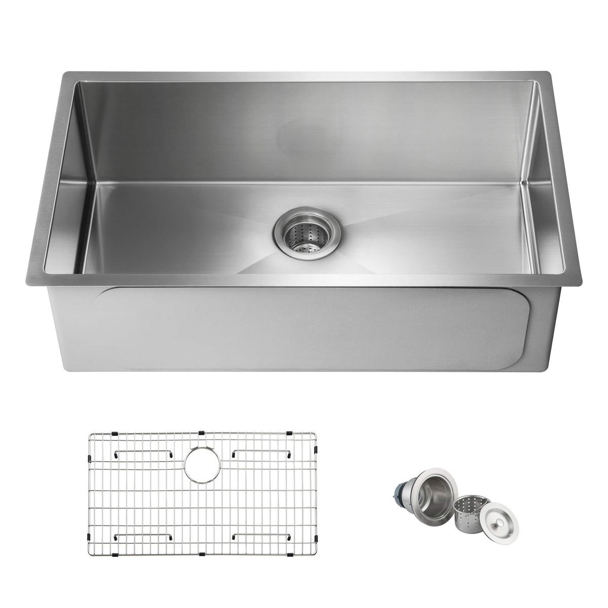 32 3/4" Undermount Single Bowl Stainless Steel Kitchen Sink