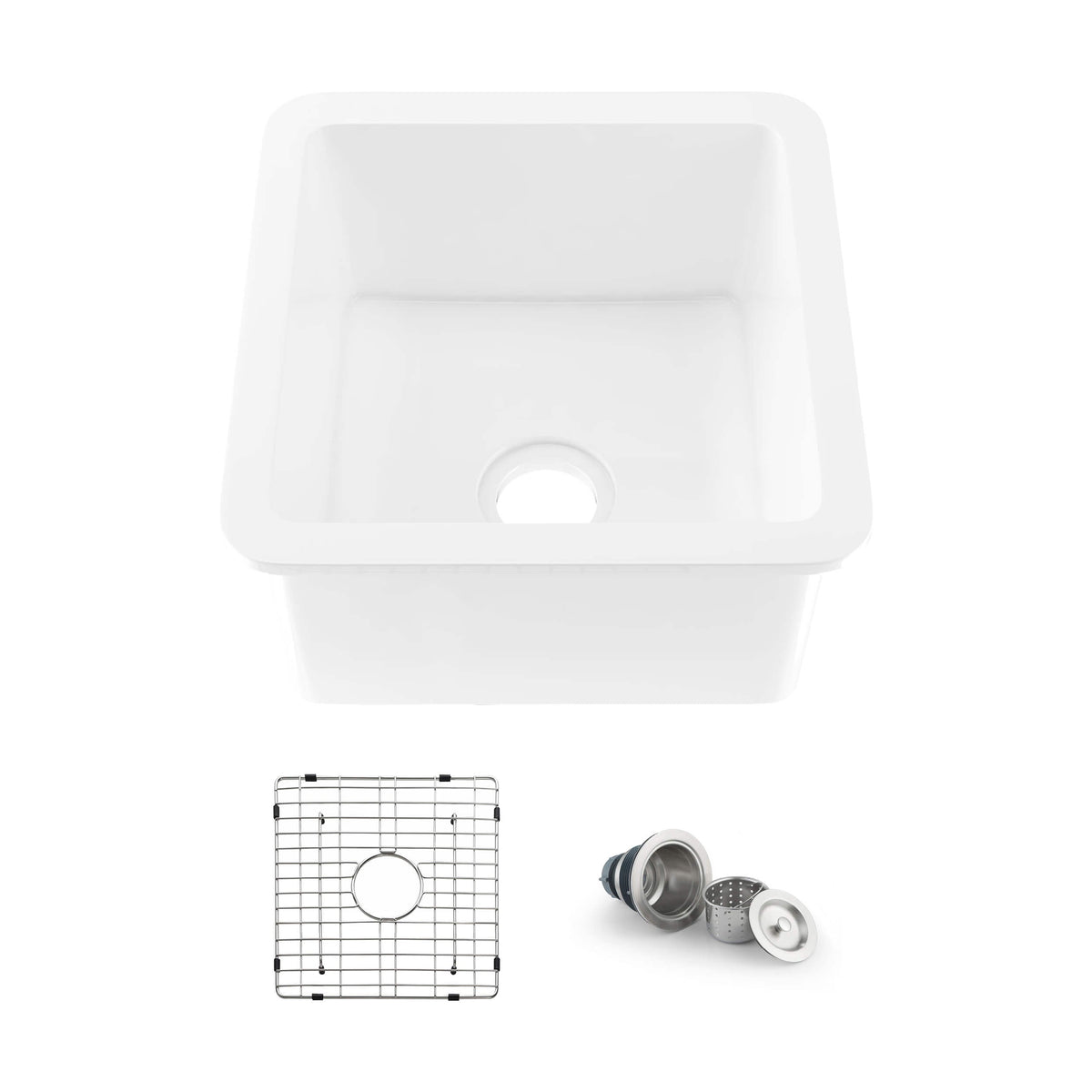 Nova 18" Fireclay Single Bowl Kitchen Undermount Sink