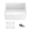 Nova 24" Fireclay Single Bowl Kitchen Farmhouse Sink