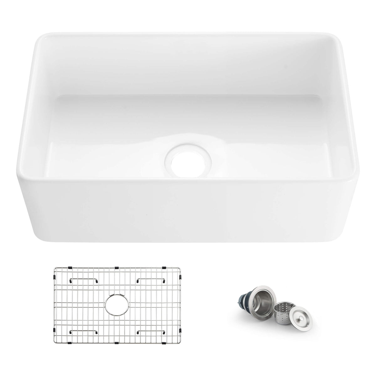 Nova 30" Fireclay Single Bowl Kitchen Farmhouse Sink