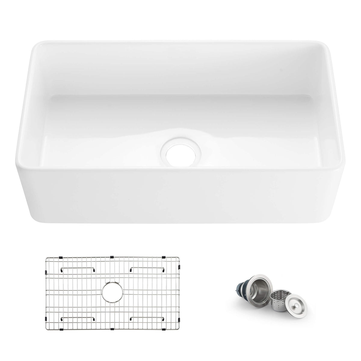 Nova 33" Fireclay Single Bowl Kitchen Farmhouse Sink