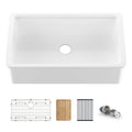 33" Fireclay Undermount Workstation Sink