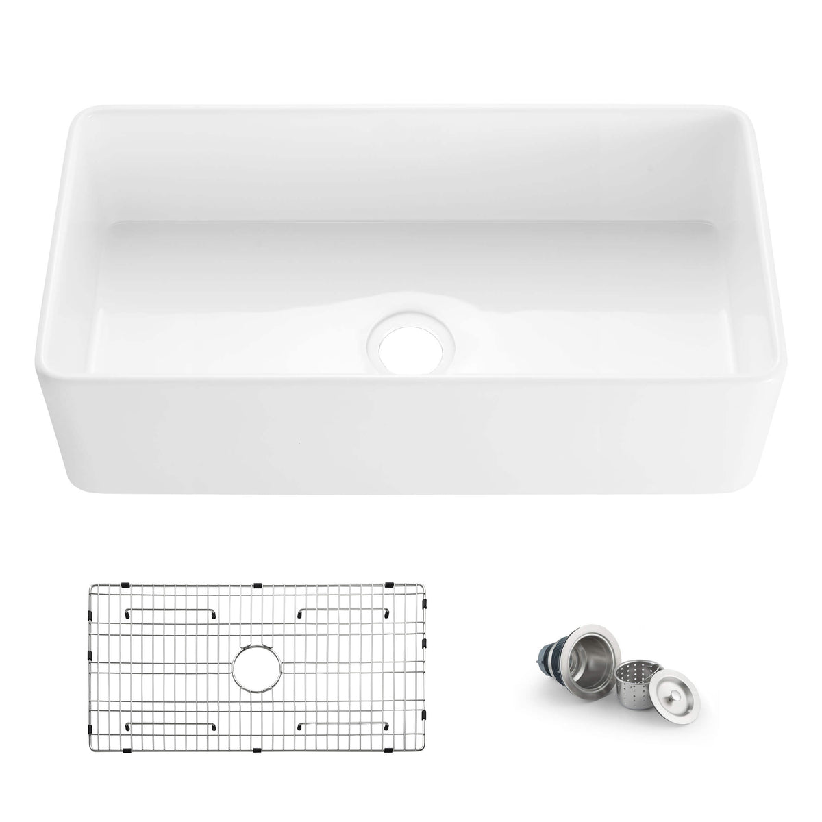 Nova 36" Fireclay Single Bowl Kitchen Farmhouse Sink