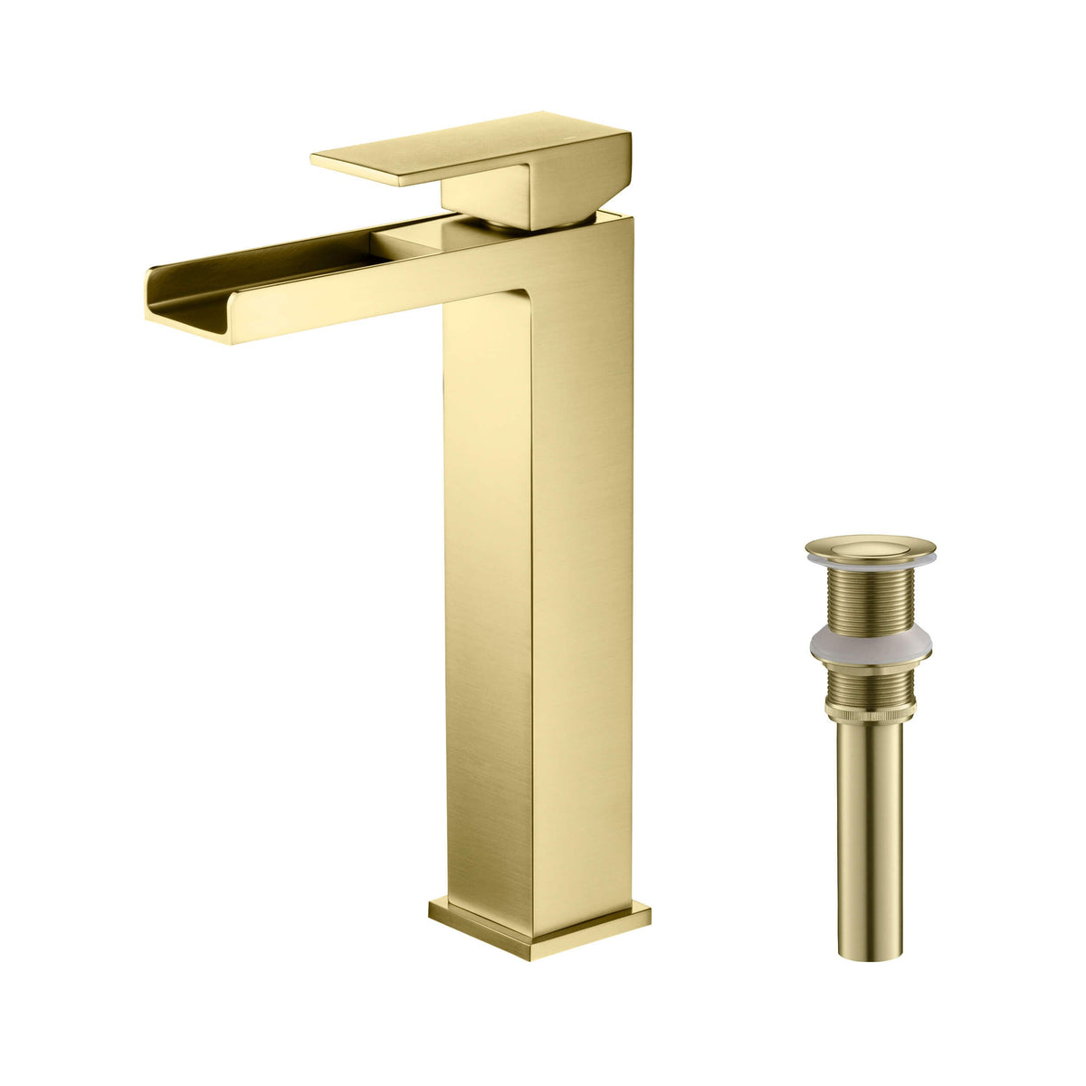 Quadra Waterfall Single Handle Bathroom Vessel Sink Faucet